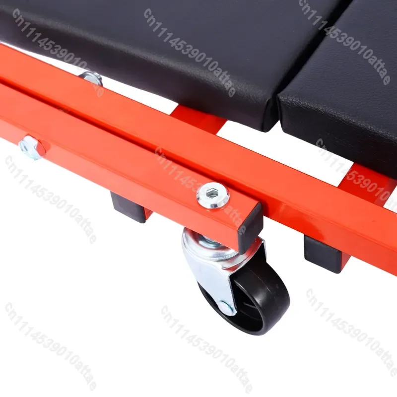 Compatible With 36 Inch Mechanic Creeper Seat 2 in 1 Low Profile Rolling Board 300 Lbs Capacity 6 Wheels Garage Shop Tool Red