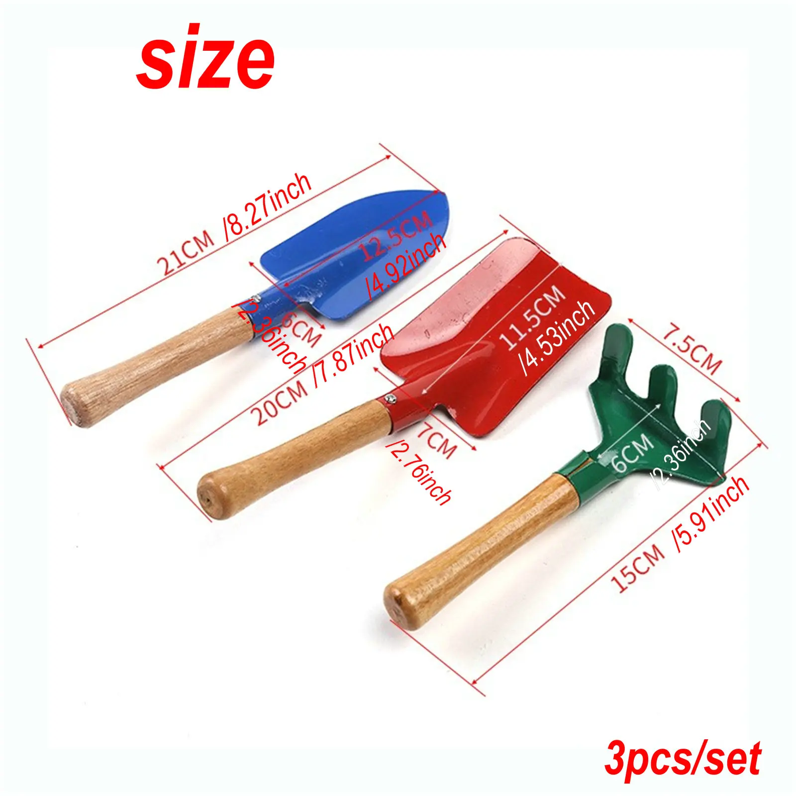 One set three pieces Camping and Gardening Tools Horticultural Shove children\'s Beach Toy product color randomly sent