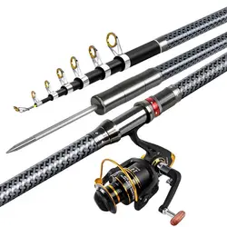 Super Hard Warrior Suit Sea Aristichthysnobilis Big Thing Throw Complete Set Supplies Telescopic Fishing Rod