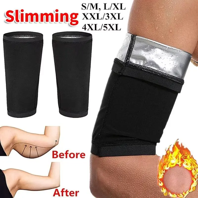 

1Pair Women's Arm Slimming Shaper Compression Wrap Sport Sauna Sweat Bands Workout Fitness Arm Trimmer Strap for Weight Loss1Pai