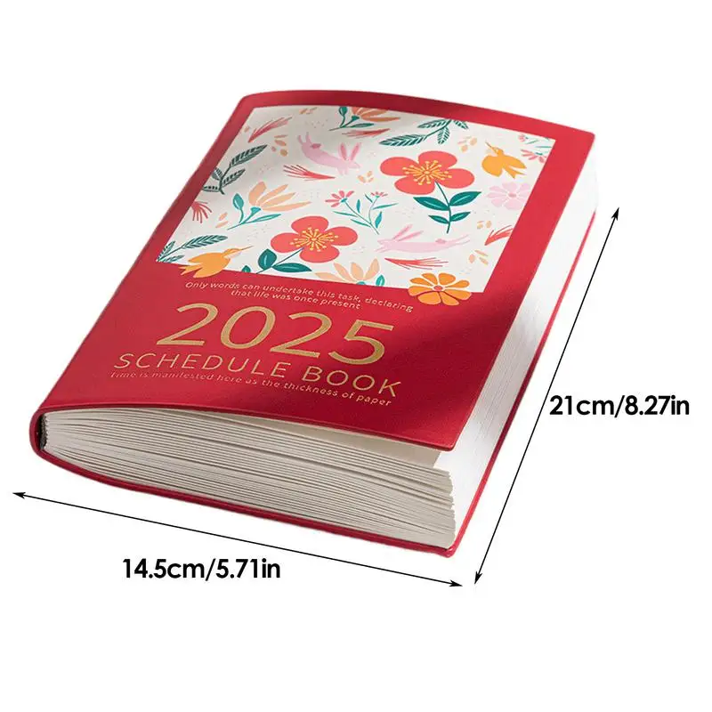 2025 Weekly Appointment Book Meeting Notebook With Painting Design Monthly Planner 2025 Weekly Planner Daily Notebook For Family