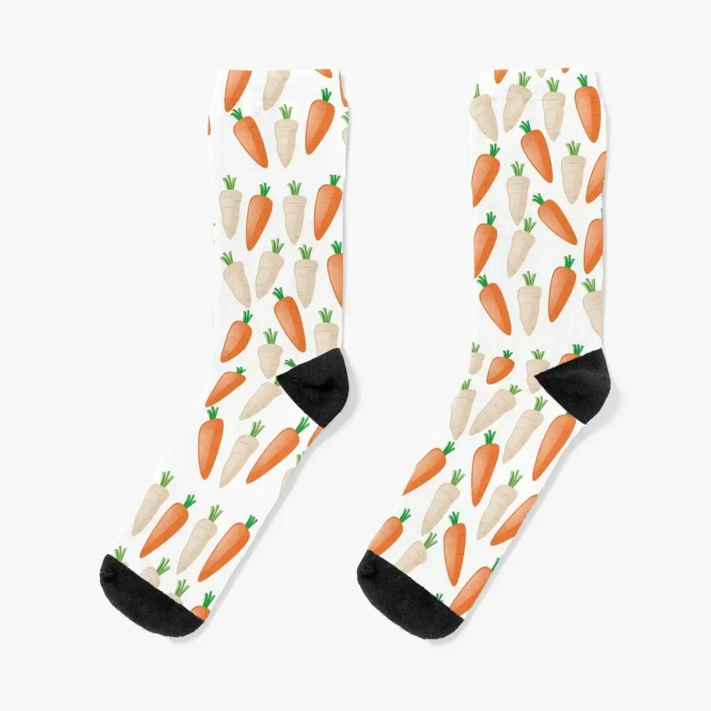 Cute Carrot Pattern Socks anime Stockings Woman Socks Men's