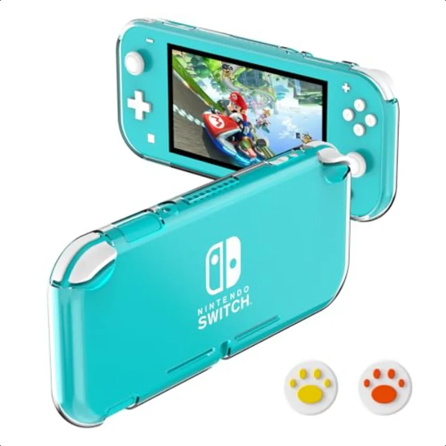 

Protective Case for Switch Lite Soft Durable Clear TPU Switch Lite Case with 2PCS Thumb Grips Caps ShockAbsorbent AntiScratch