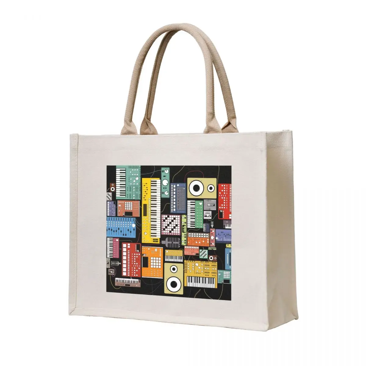 

Electronic musician Synthesizer and Drum Machine Dj Tote Bag Shopper handbag reusable grocery bags shopper bags