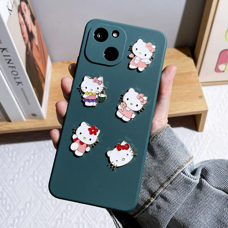 

Sanrio Hello Kitty Metal Sticker Anime Figure Cute Cartoon Mobile Phone Refrigerator DIY Decoration Sticker Girl Christmas Gifts