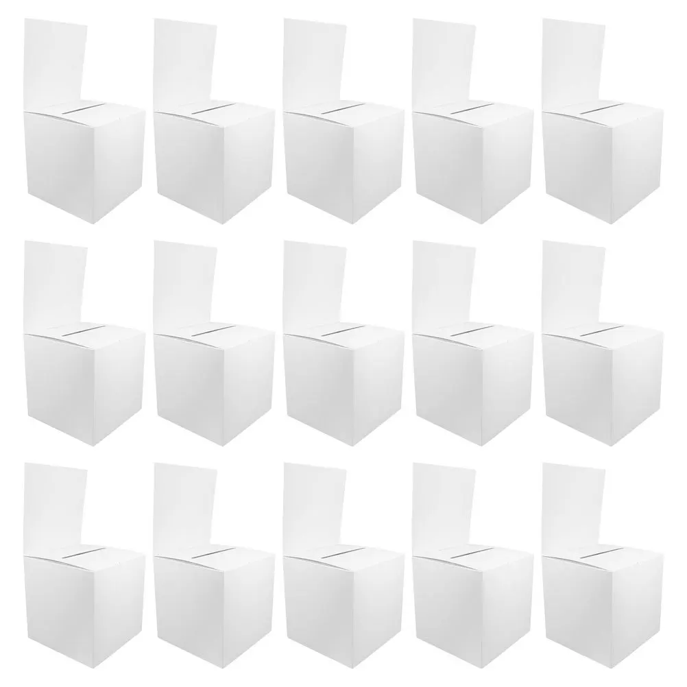 

15pcs Raffle Donation Ballot Box For Party Event Voting Suggestion Drop Container Storage Holder Ticket Card Box Table