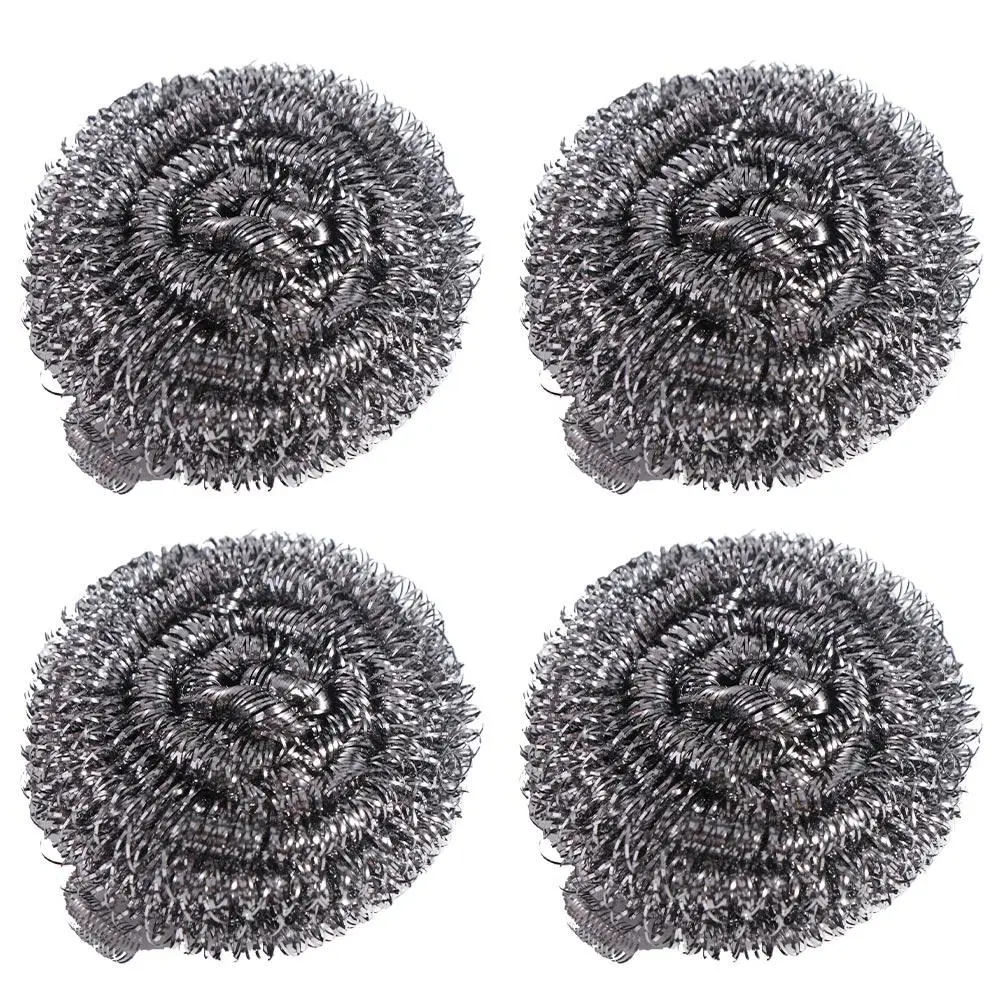 

4 шт. шарики из нержавеющей стали в форме регби, нержавеющие многофункциональные металлические скрубберы, легкая чистка, креативный шарик для чистки ванной комнаты