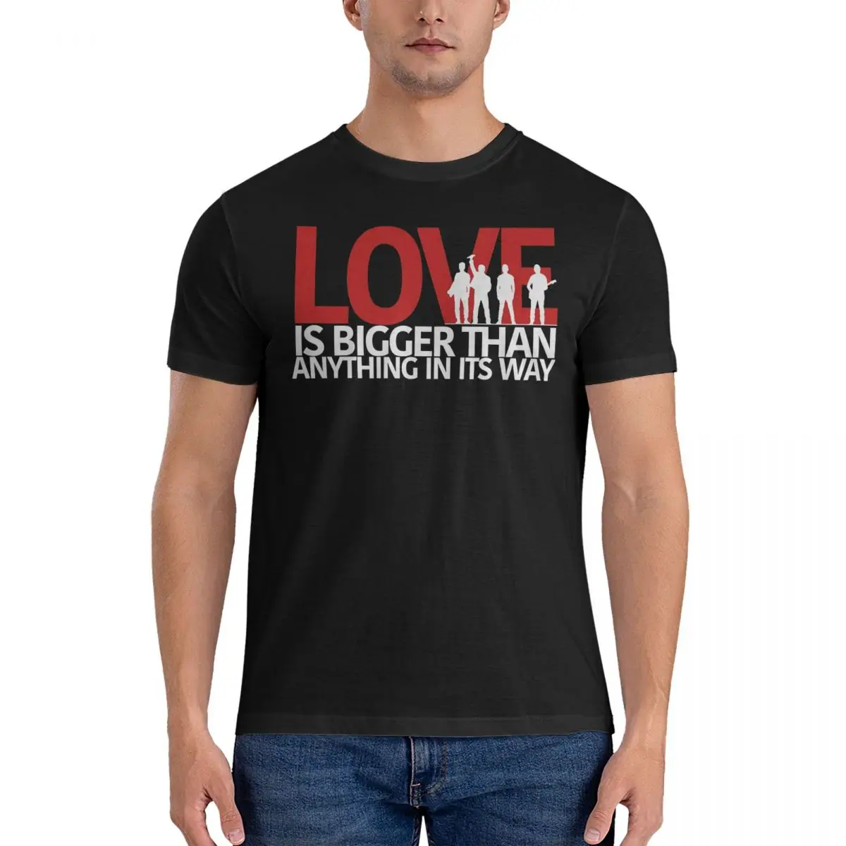 Love Is Bigger Than Anything In Its Way T Shirt The U2 Band Pure Cotton Clothing Novelty Short Sleeve Round Collar T-Shirt