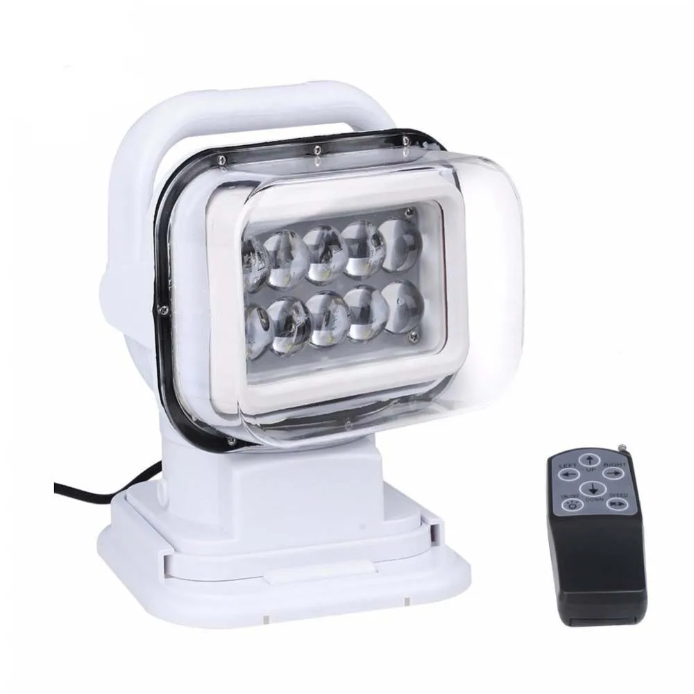 

50W Boat Spotlights 7", Waterproof Outdoor with Remote Control Spotlights For Boat Truck, Boat Search Lights 360°