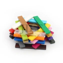 50pcs MOC Flat Tile 1x6 Building Blocks Thin Figure Bricks Compatible with 6636 Assembles Particles Educational Creative Toys