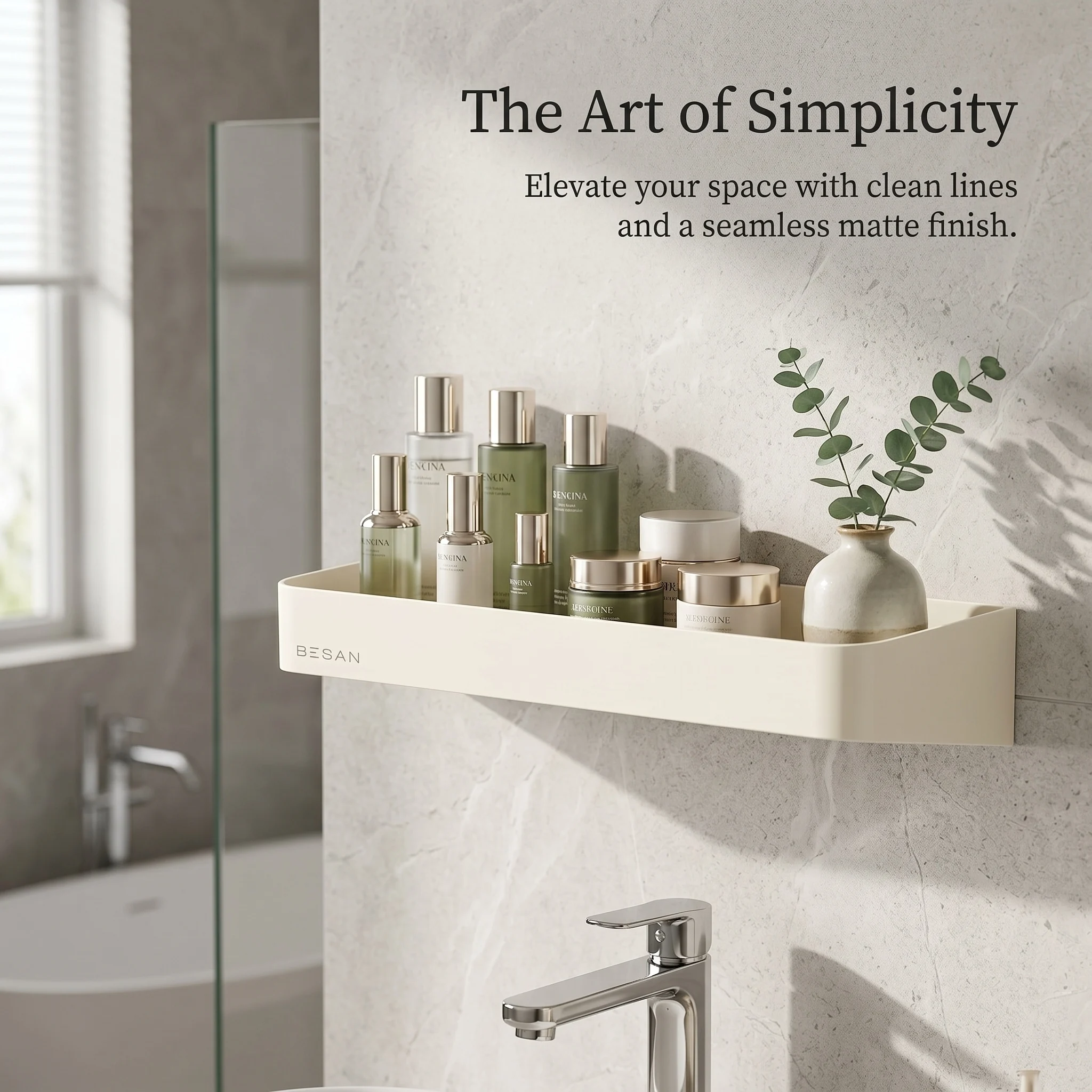Étagère murale auto-adhésive sans perçage, plateau de rangement amovible pour salle de bain, douche, toilettes et condiments de cuisine