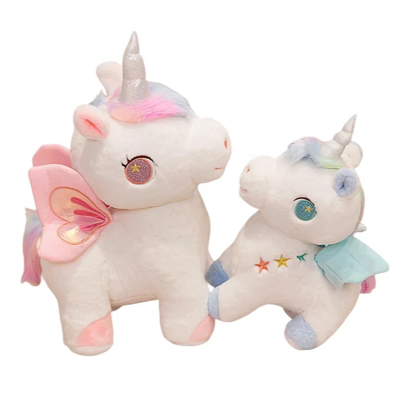 

45/60CM Kawaii Creative Blue Pink Unicorn Soft Plush Toys Accompany Dolls Sofa Decoration Girls Kids Birthday Christmas Presents