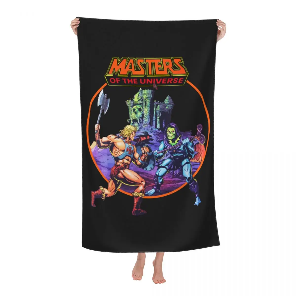 Customized Quick Dry Microfiber Beach Bath Towel Absorbent Skeletor 80s She-Ra Beast Sauna Bathroom Towels