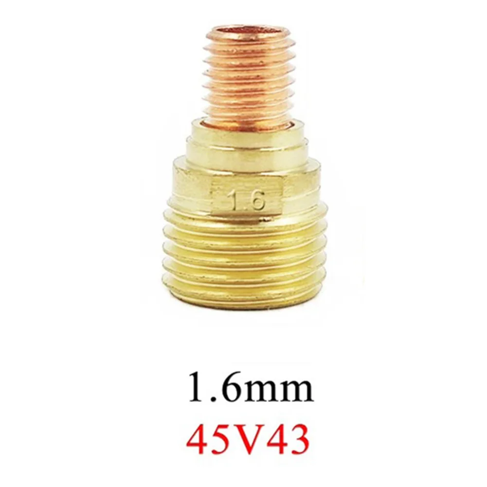 TIG Welding Torch Gas Lens Collets Body 45V42 45V43 45V44 45V45 For Tig WP9 WP20 WP25 Gas Lens 1.0mm 1.6mm 2.4mm 3.2mm Welding