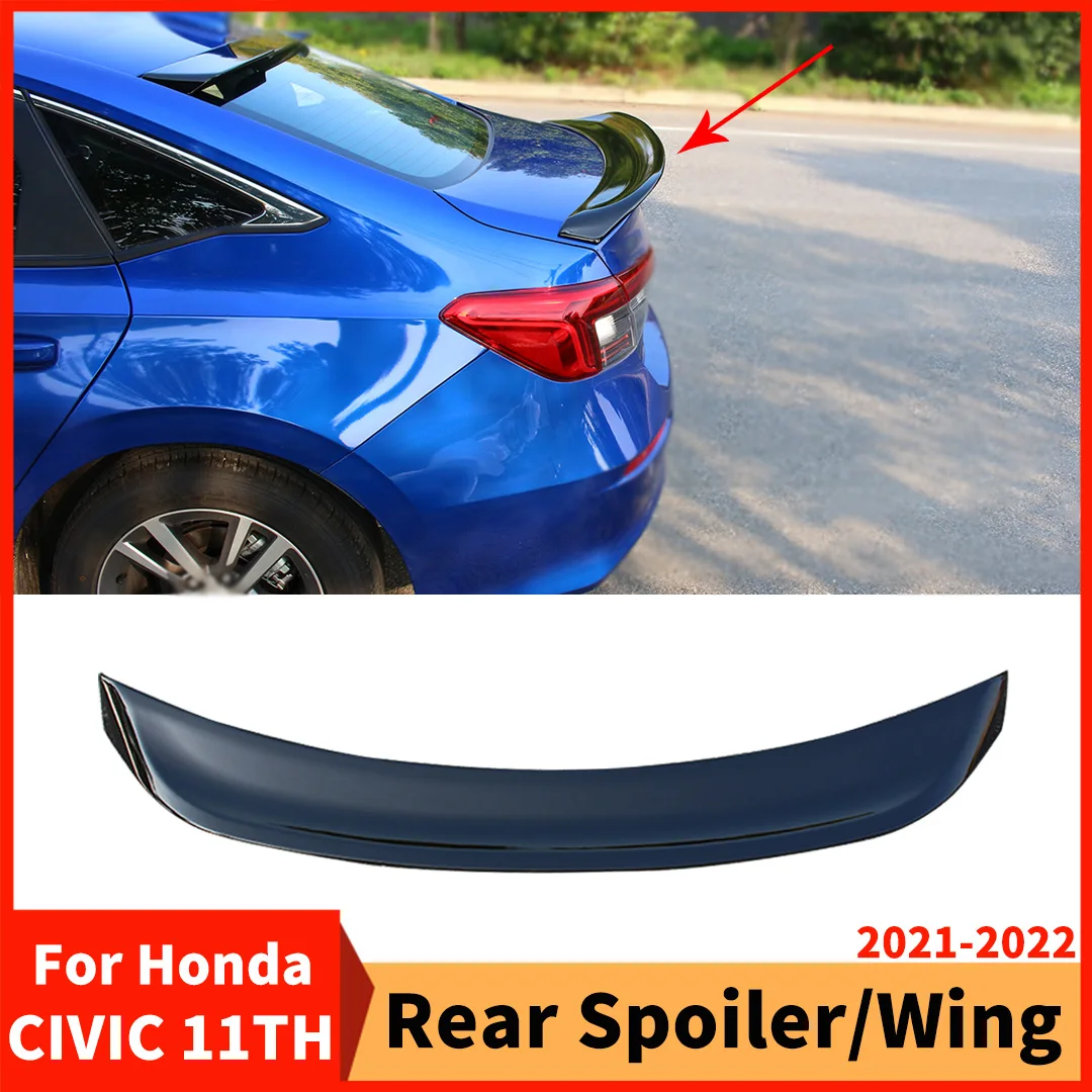 

Задний спойлер багажника, крыло для Honda CIVIC 11TH Gen 2021 2022, гоночный багажник, губа, хвост, воздушный дефлектор, седан, тюнинг, аксессуары, украшение