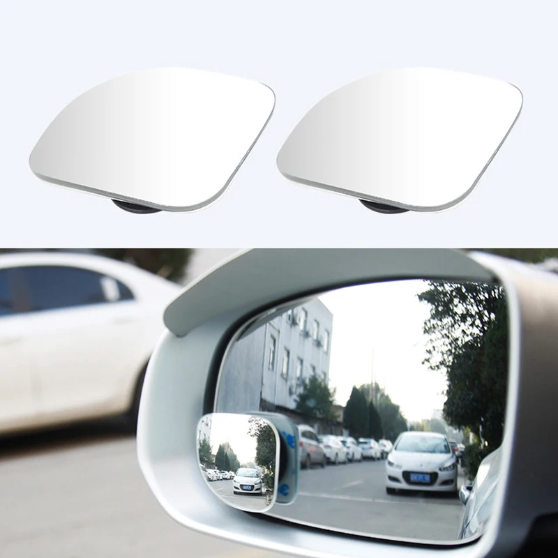 2PCSHigh-Definition Frameless Small Round Mirror For Car Rearview Mirror Large Size And Wide Field Of View Car Blind Spot Mirror