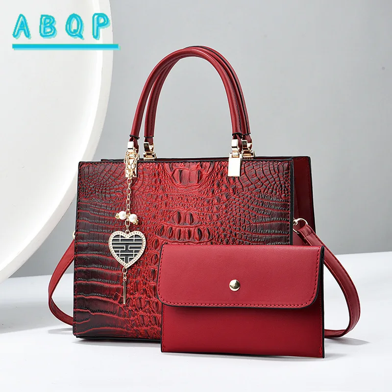 New Women's Handbag Luxury Brand Fashion Women's Shoulder Bag PU Large Capacity 2-piece Set Casual Women's Bag High Quality