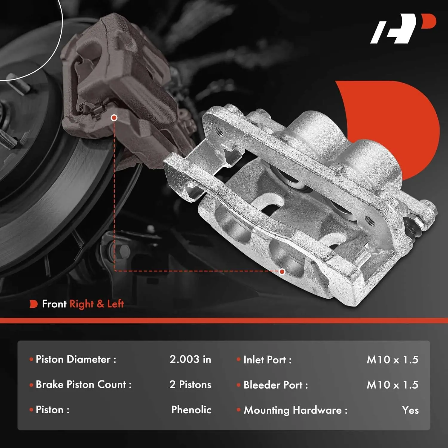 Disc Brake Caliper Assembly with Bracket Compatible with Select Cadillac, Chevy and GMC Models- XTS, Escalade, Avalanche, Suburb