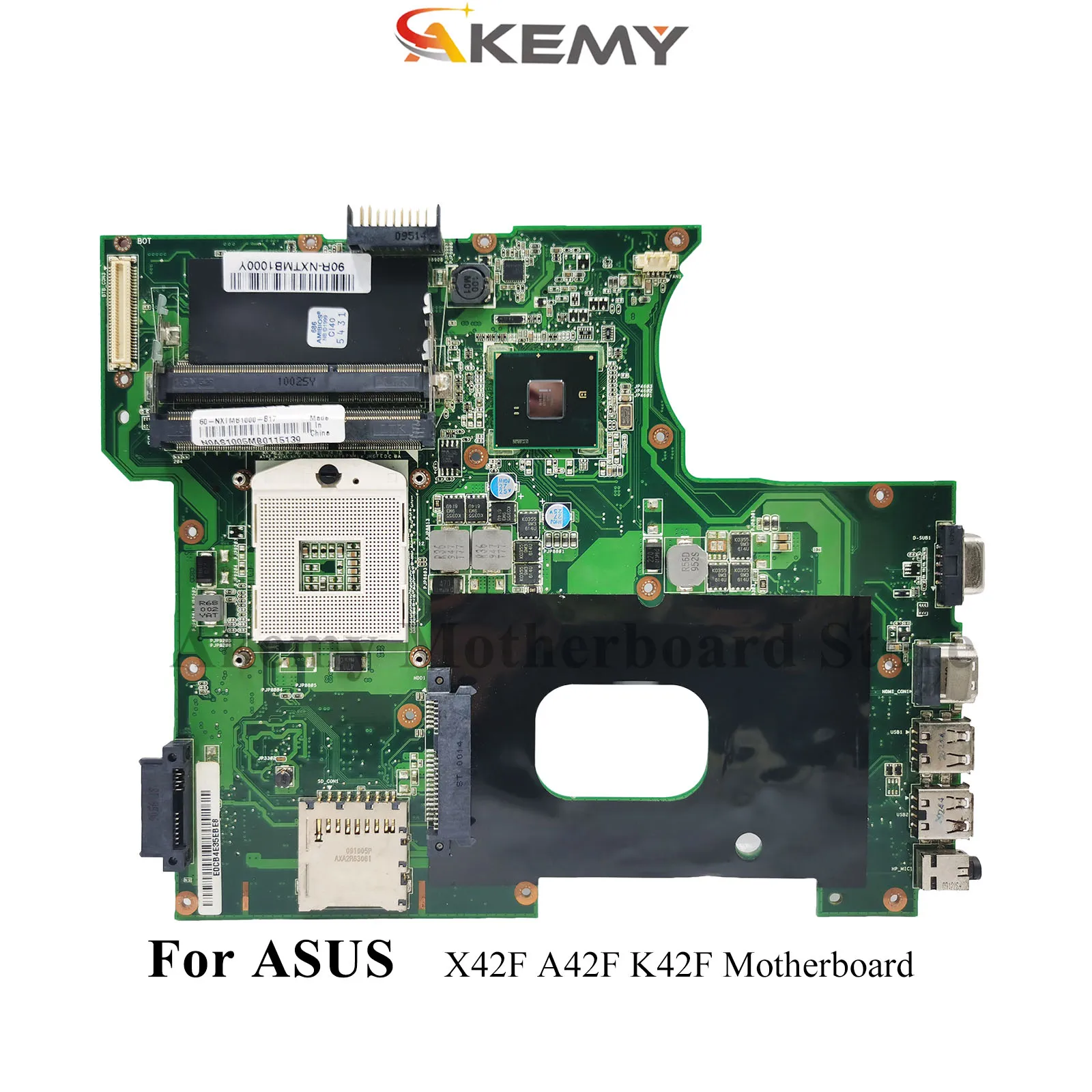 

Материнская плата для ноутбука K42F для ASUS X42F A42F K42F K42F Материнская плата для ноутбука Цей товар в наличии 100% тестирование ОК быстрая доставка