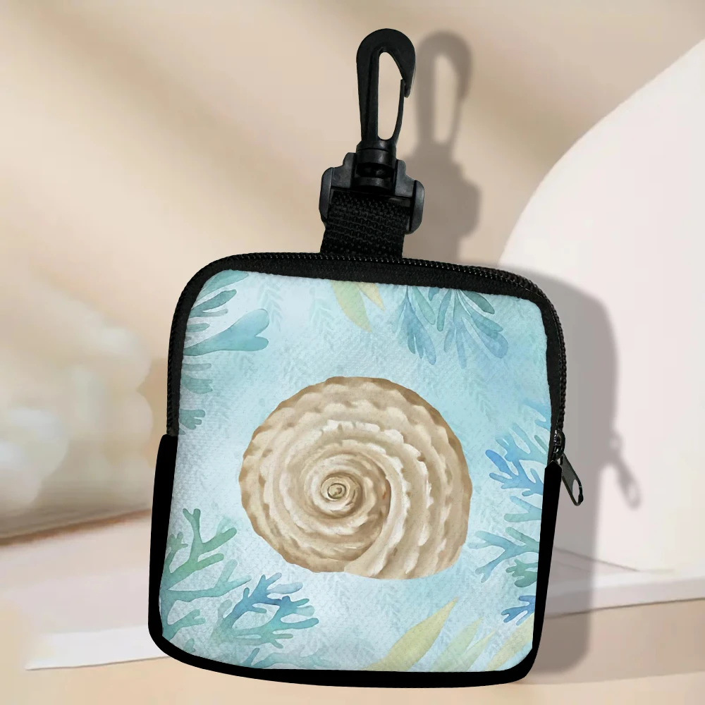 

Underwater World Fashion Zipper Coin Purse Credit Card Holder Mini Change Purse with Change Bag Short Wallet Gift 6.4