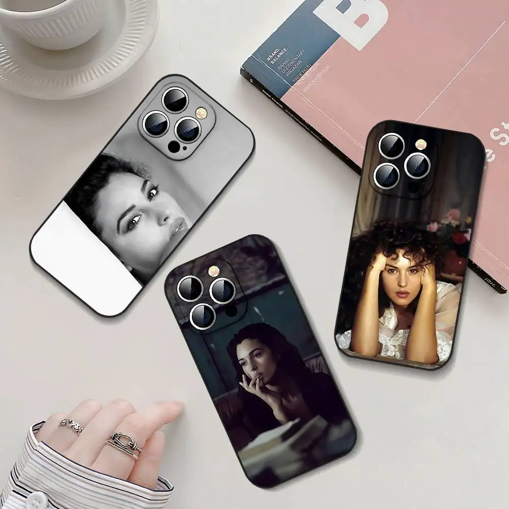 

Actor M-Monica B-Bellucci Slim Black Phone Case Perfect Fit For IPhone 17,16,15,14,13,11 Pro Max,Plus,X,Xr,Xs Max,13Mini