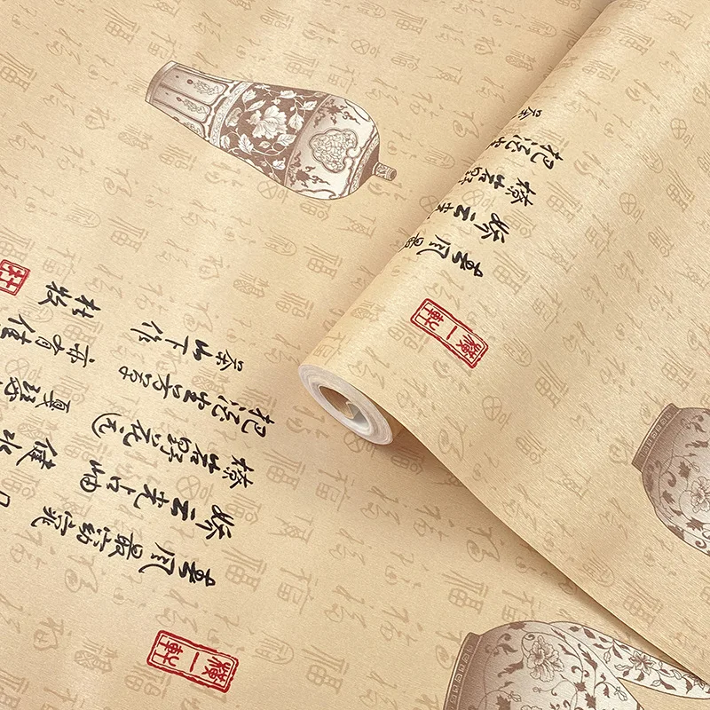 

Новые китайские классические обои с каллиграфией 3D ресторан чайный домик кабинет фон настенная бумага домашний декор