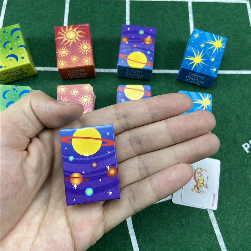 

Playing Cards Cute MINI Miniature Games Poker Mini 40X28mm Paper Miniature For Dolls Accessory Home Decoration High Quality