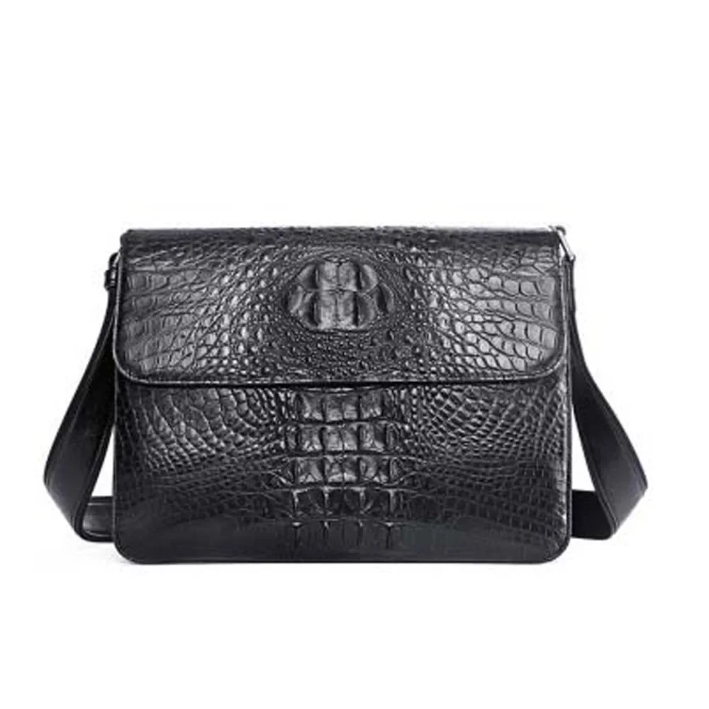

menggeka crocodile Single shoulder male fashion One shoulder large capacity Men crocodile bag