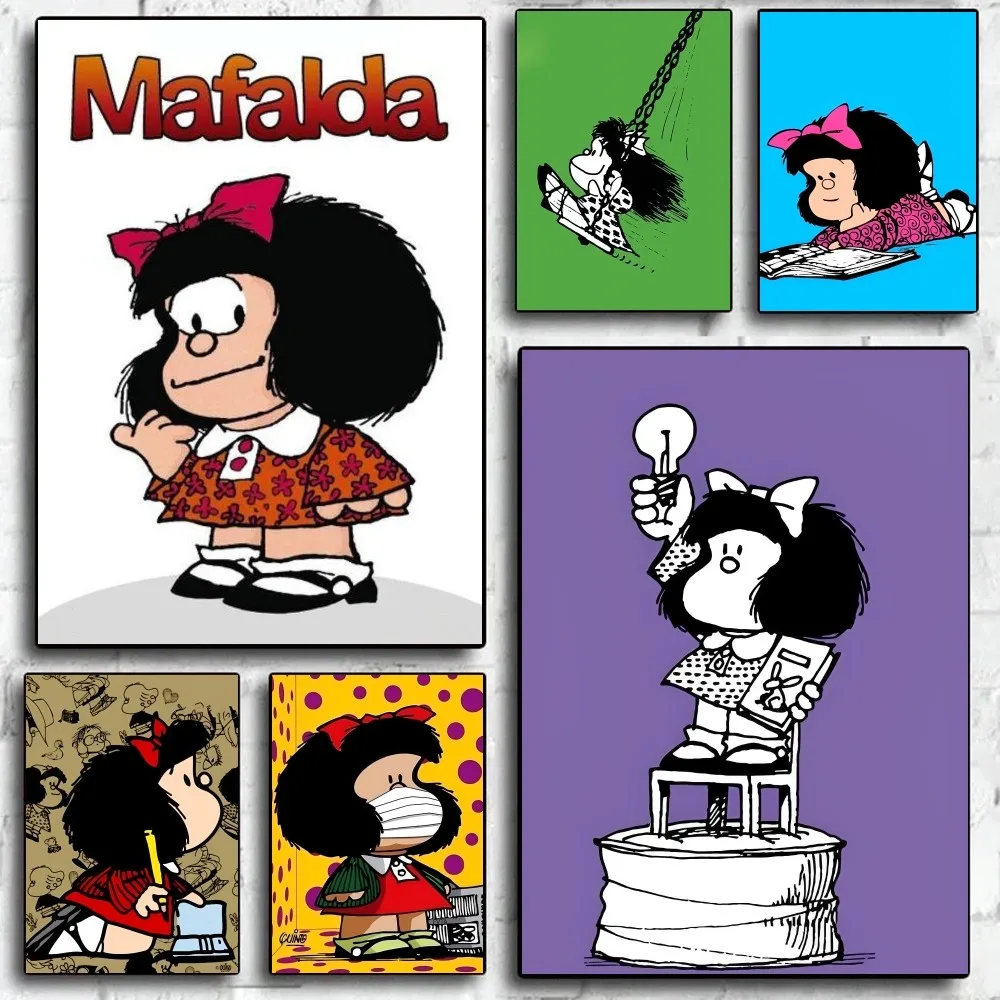 

Mafalda Girl Poster Home Living Room Bedroom Bar Cafe Art Decor