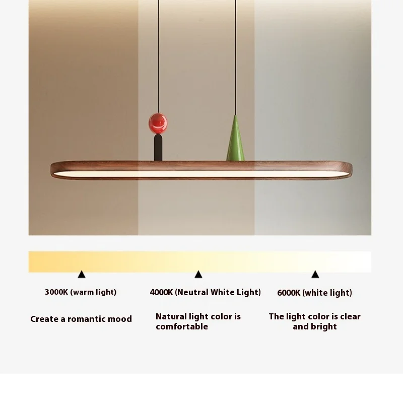 

Китайский минималистичный овальный подвесной светильник для ресторана, деревянный светильник с длинной полосой, креативный и персонализированный вращающийся светильник