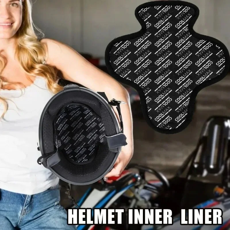Ventilated motorcycle and bicycle helmet lining cap, cushion, quick-dry sweat-wicking helmet insulation lining pad