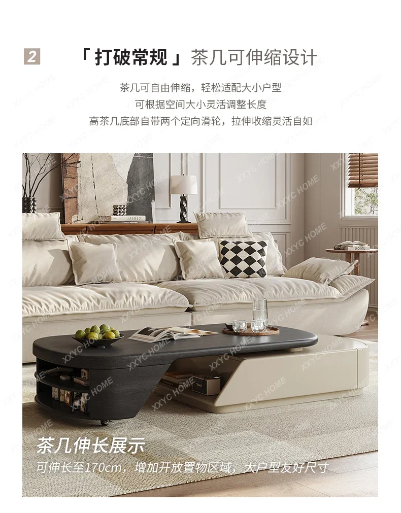 

HMJCoffee table living room home new light luxury high-end small apartment minimalist creative modern retro simple slate