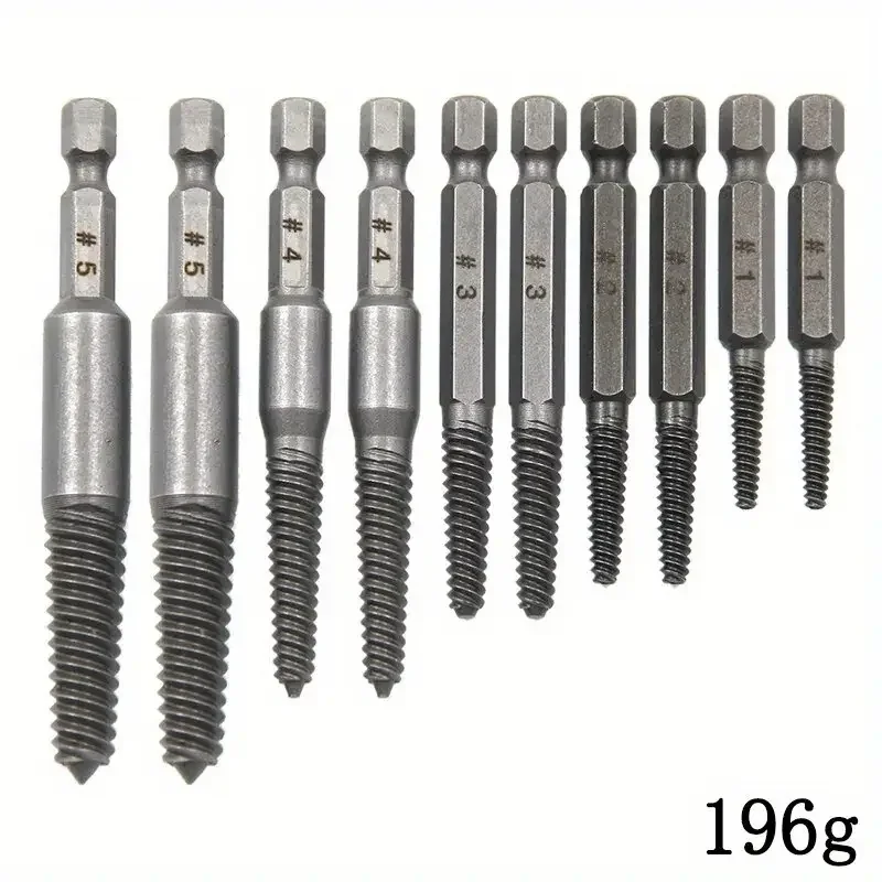 10 st Zeshoekige Schacht Gebroken Kop Schroef Extractor Schroef Gebroken Kop Schroevendraaier voor het uitnemen van Elektrische Boor Tool Set