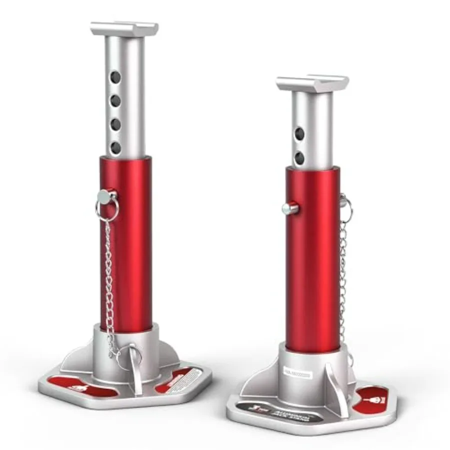 

3 Ton 6000 lbs Aluminum Lightwght Jack Stands with Locking Support Pins for Cars SUVs and Light Duty Trucks 1 Pair