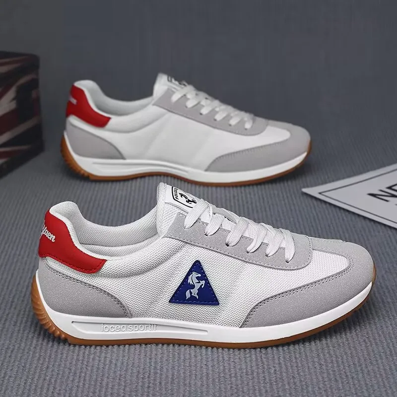 Zapatos Deportivos Casuales de Hombre, de Caña Baja, Transpirables, con Suela Suave, Estilo Retro, Versátiles y Cómodos para Montañismo al Aire Libre