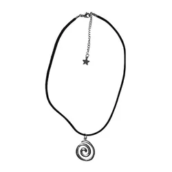 spiral pendant necklace Y2K Fairycore Grunge Leather cord