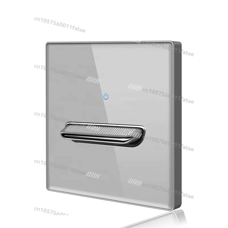 مفتاح إضاءة جداري من الزجاج المقسى، مجموعة كهربائية عامة 1/2/3/4/مع مفتاح تبديل مؤشر LED، لوحة أزرار من النوع 86 1/2 #1