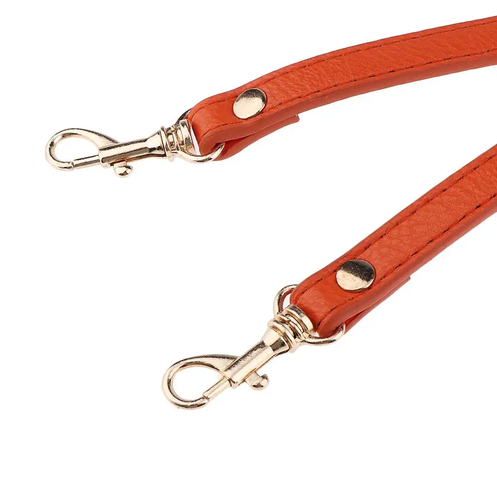 Adjustable Leather Shoulder Bag Strap Belt Replacement Lobster Clasps , Orange