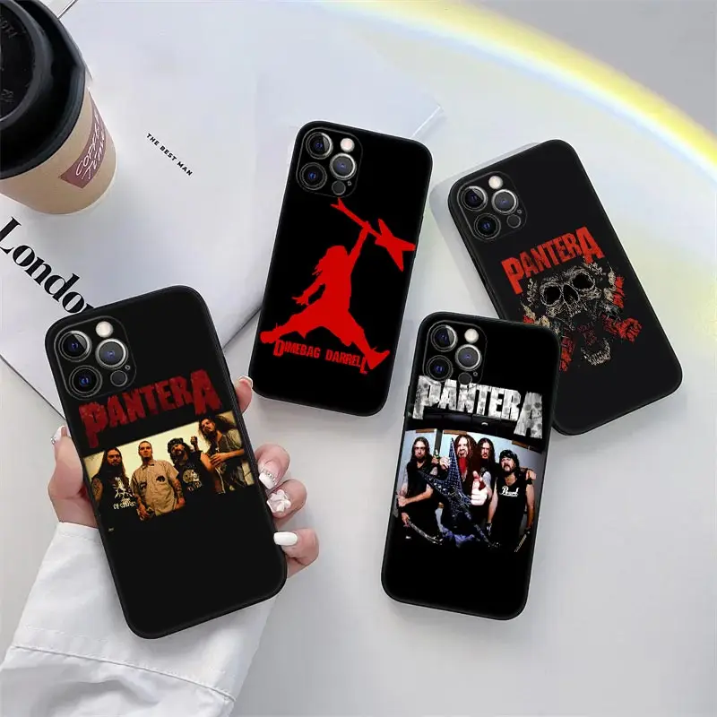 Dimebag Pantera Rock Band Darrell Phone Case for iPhone 11 15 Pro Max Case Coque 14 Plus 13 Pro 12 X XS XR 7 8 SE TPU Soft Cover