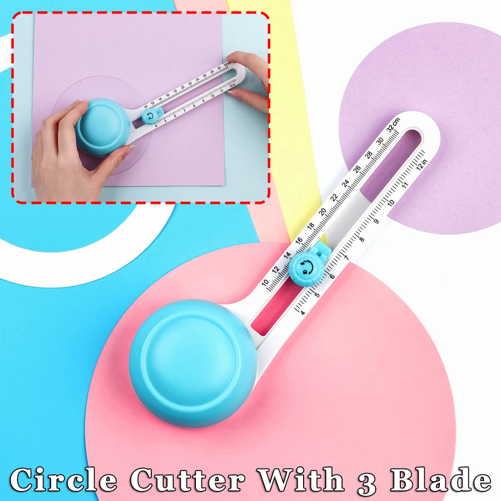 DIY Compass Circle Cutter Round Cutting Knife 360 Adjustable Scrapbooking Cutters Circular Paper Scrapbooking Cards Cutters