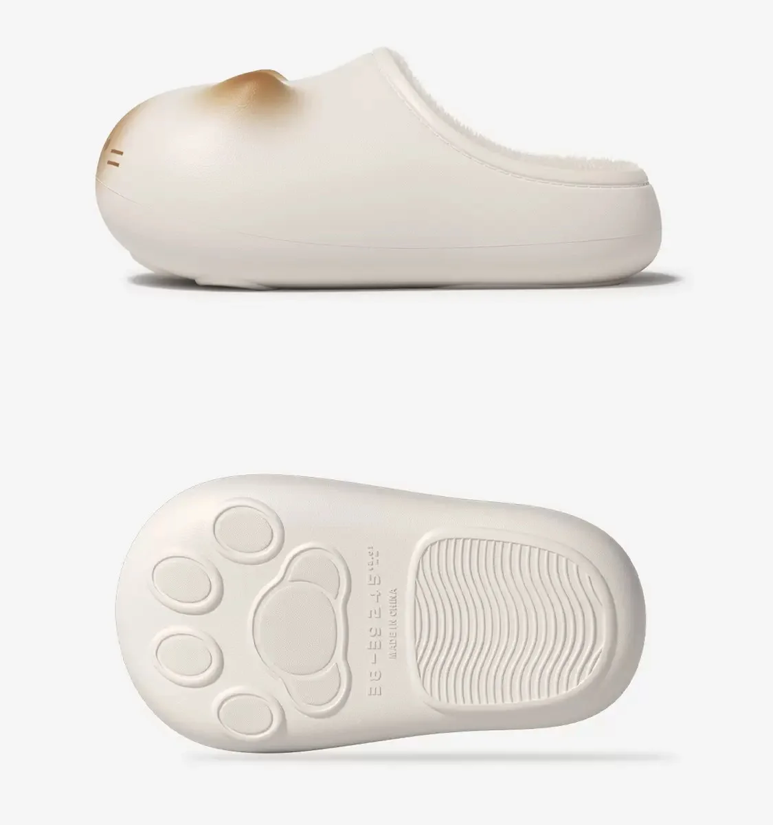 3D Schwarze Katzen-Plüschpantoffeln für Damen, EVA Wasserdicht, Fleece-Futter, Clogs, Winter-Wärme für drinnen und draußen, Kätzchen-Hausschuhe – Detail 24