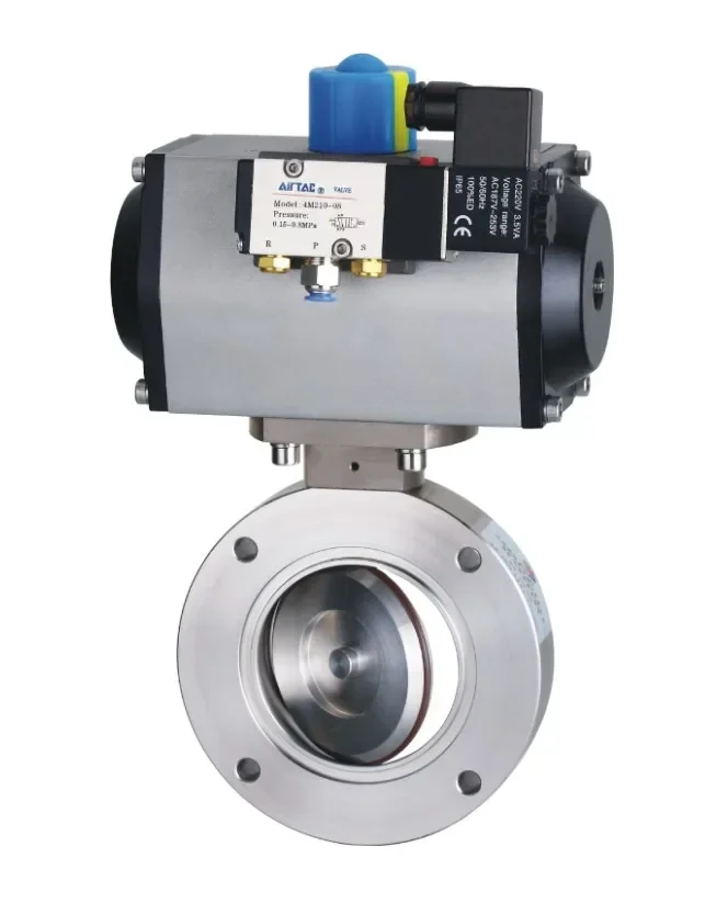 High precision pneumatic butterfly valve GIQ-150 GIQ-200 GIQ-250 GIQ-300 GIQ-400