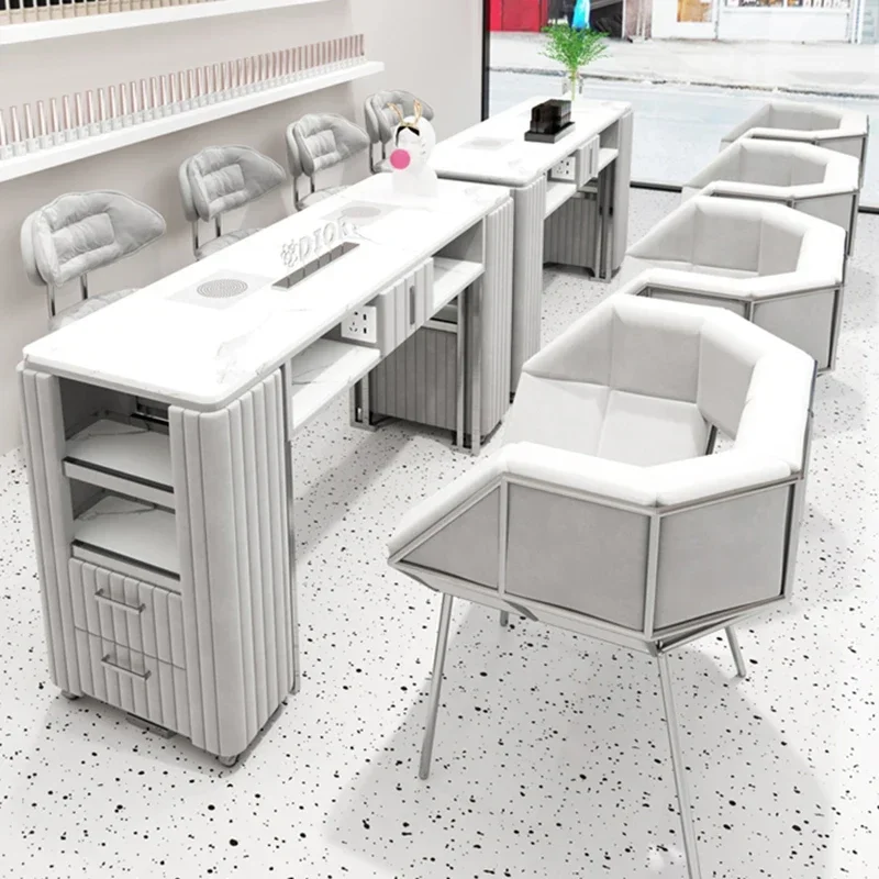 Marble Japanese Nail Desk Table Salon Furniture Salon Beauty Manicure Nails Equipment Professional Manicure Moveis Furniture