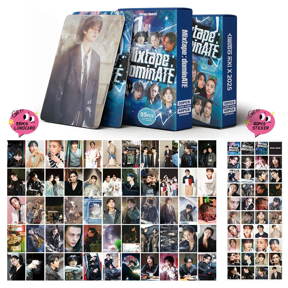 55pcs/box Kpop Photo album MIXTAPE Hyunjin Felix Lee Know Lomo Cards Photocards Fans Collcetion High Quality HD Postcar