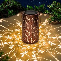 Solar Lantern Light Dragonfly Outdoor Hanging GardenMetal Decor Lanterns-Waterproof LED Decorative Lights