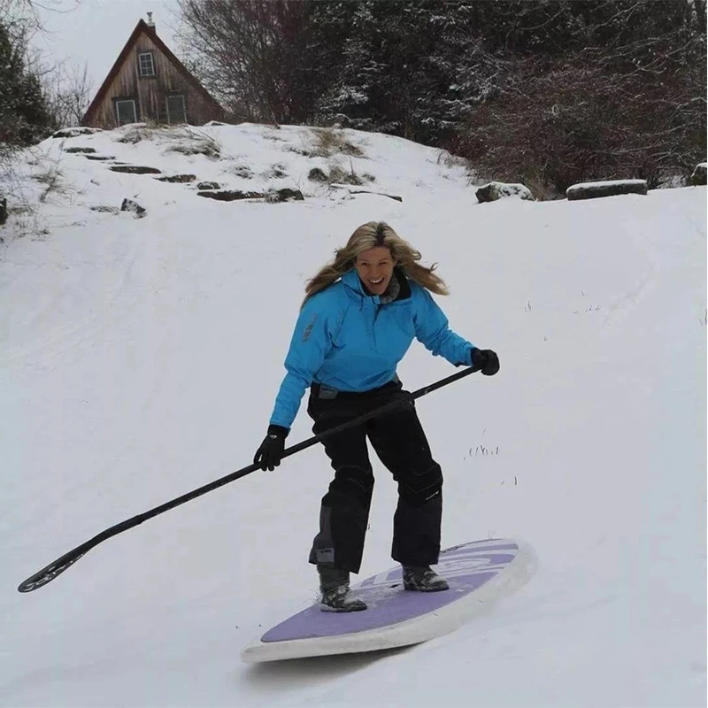 Customized Double Layers Drop Stitch PVC Standing up Allround Inflatable Snow SUP Paddle Board for Winter Sport Ski