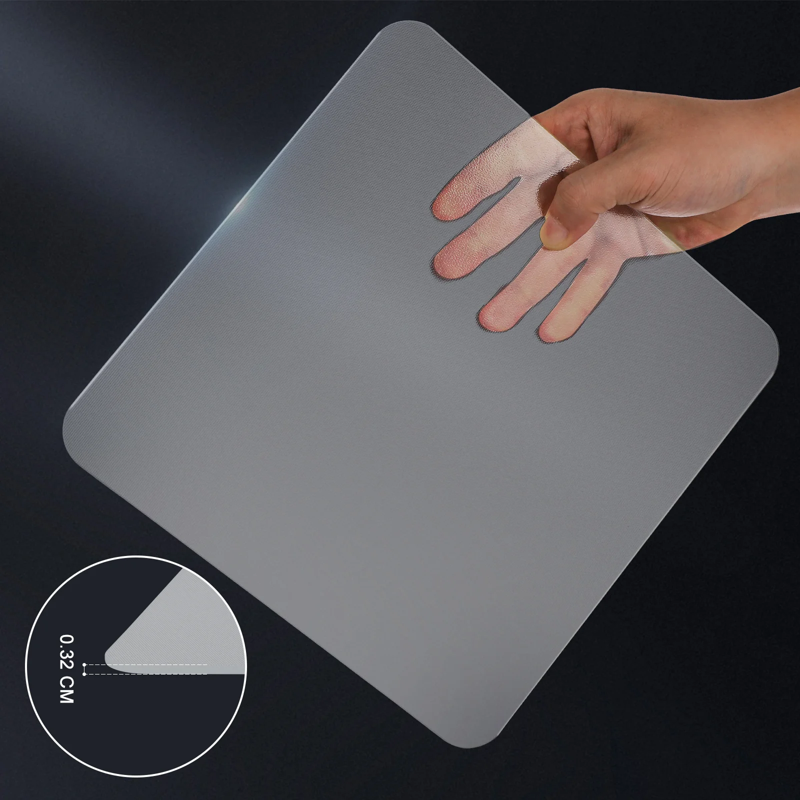 Стеклянный коврик для мыши Прозрачный настольный коврик Эргономичный удобный натуральный антигладкий простой в эксплуатации игровой стеклянный коврик для мыши без барьера