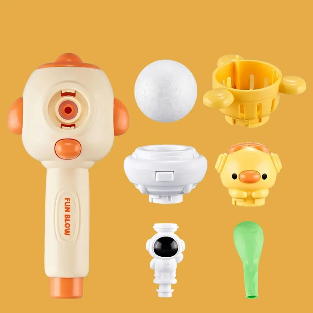 Cartoon Breathing Exerciser Toys 3-in-1 Funny Balloon Launcher Toy Plastic Floating Blow Pipe Balls Ball Blowing Toys