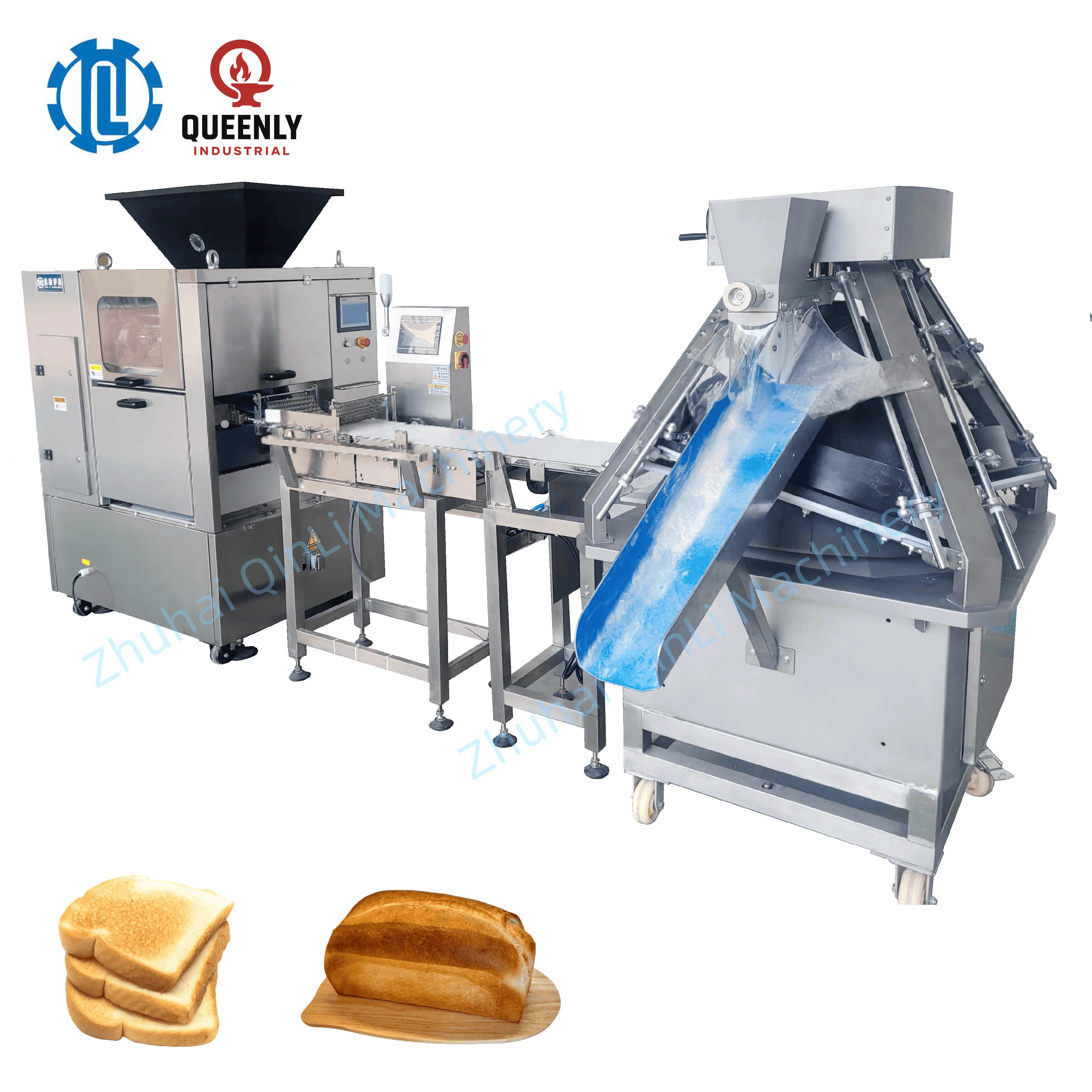 HCY QINLI Commercial Bakery Dough Divider Cutter Machine Stainless Steel 304 High Speed Automatic Motor 1500 Pcs/H