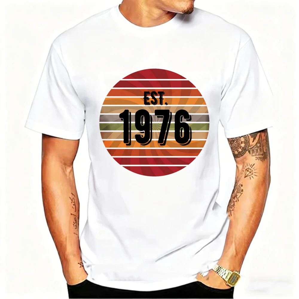 Nostalgia Established in 1976 Designed and Windmill Vintage Classic Fashion Streetwear Crewneck Short-sleev Graphic Tshirts